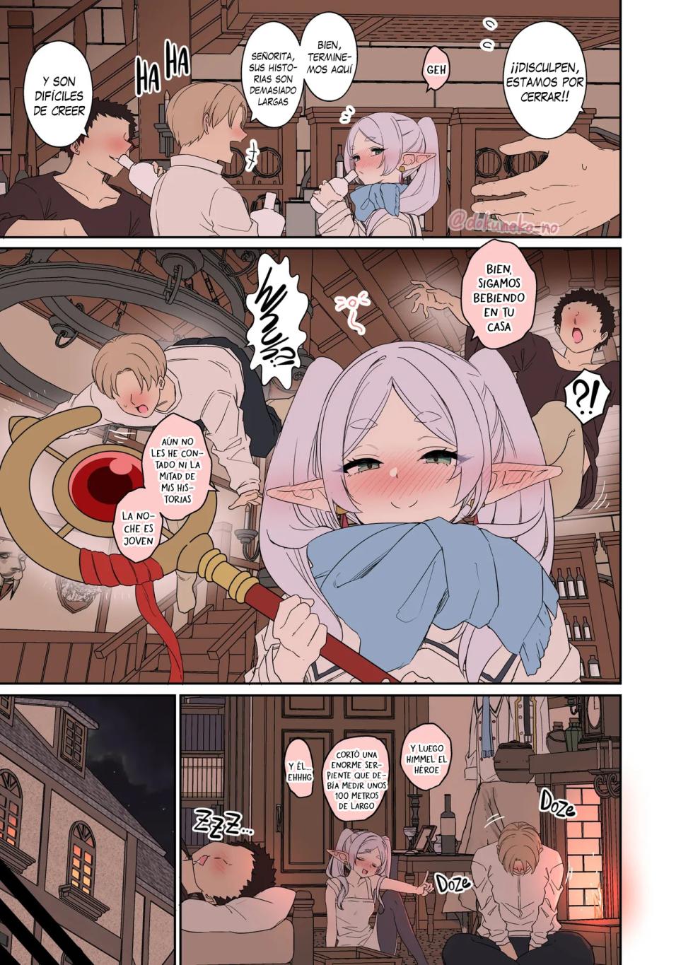 [Dokuneko Noil] Frieren ni Warui Koto o Suru Hanashi | Frieren Tiene una Mala Noche (Sousou no Frieren) [Spanish] [Traducciones necesarias] [Sin Censura] - Page 3