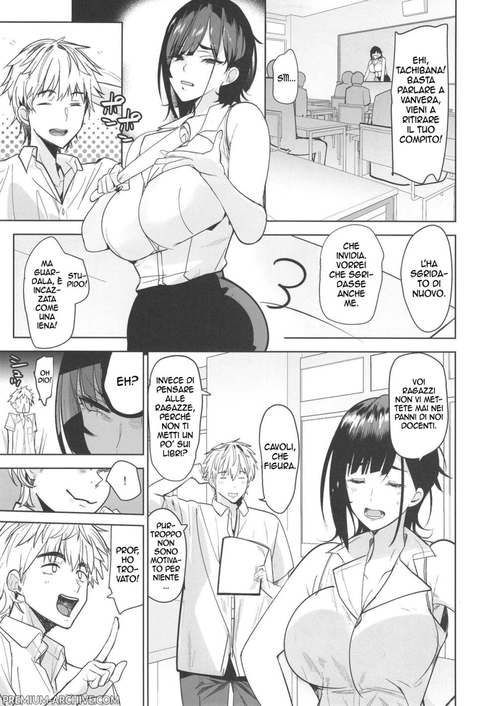 (C103) [AMAYADORI+ (Harenochiame)] Tsuyoki na Tannin Kyoushi Otoshite Mita | Seduco Un' Insegnate molto Sicura si Sé [Italian] - Page 5