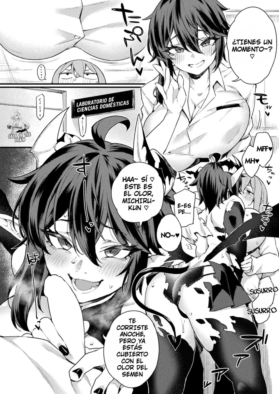 [Fukuinu] Jingai Onee-san to Kenzoku-kun ~Boyish Succubus Hen + Kuro Gal Demon Hen + Kenzoku Soudatsu Hen~ | Una Onee-san Súcubo y Su Subordinado ~Capítulos de La Súcubo Tomboy, La Gyaru Súcubo y El Duelo por el Familiar~ [Spanish] [SalaInTheDrain + EbisuTraslade - ACATLLL] [Digital] - Page 4