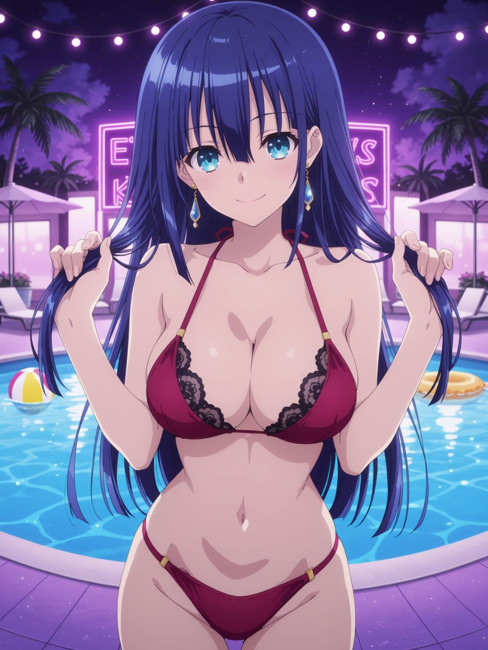 [Kurohime] 夕桐アヤノ（ナイトプール）[AI Generated] - Page 9