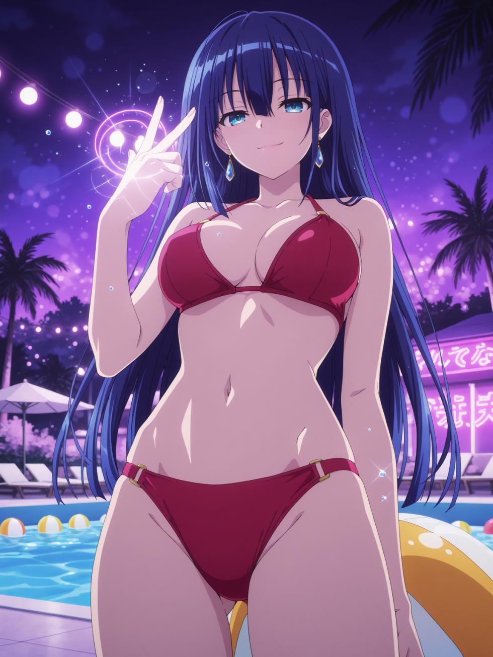 [Kurohime] 夕桐アヤノ（ナイトプール）[AI Generated] - Page 28