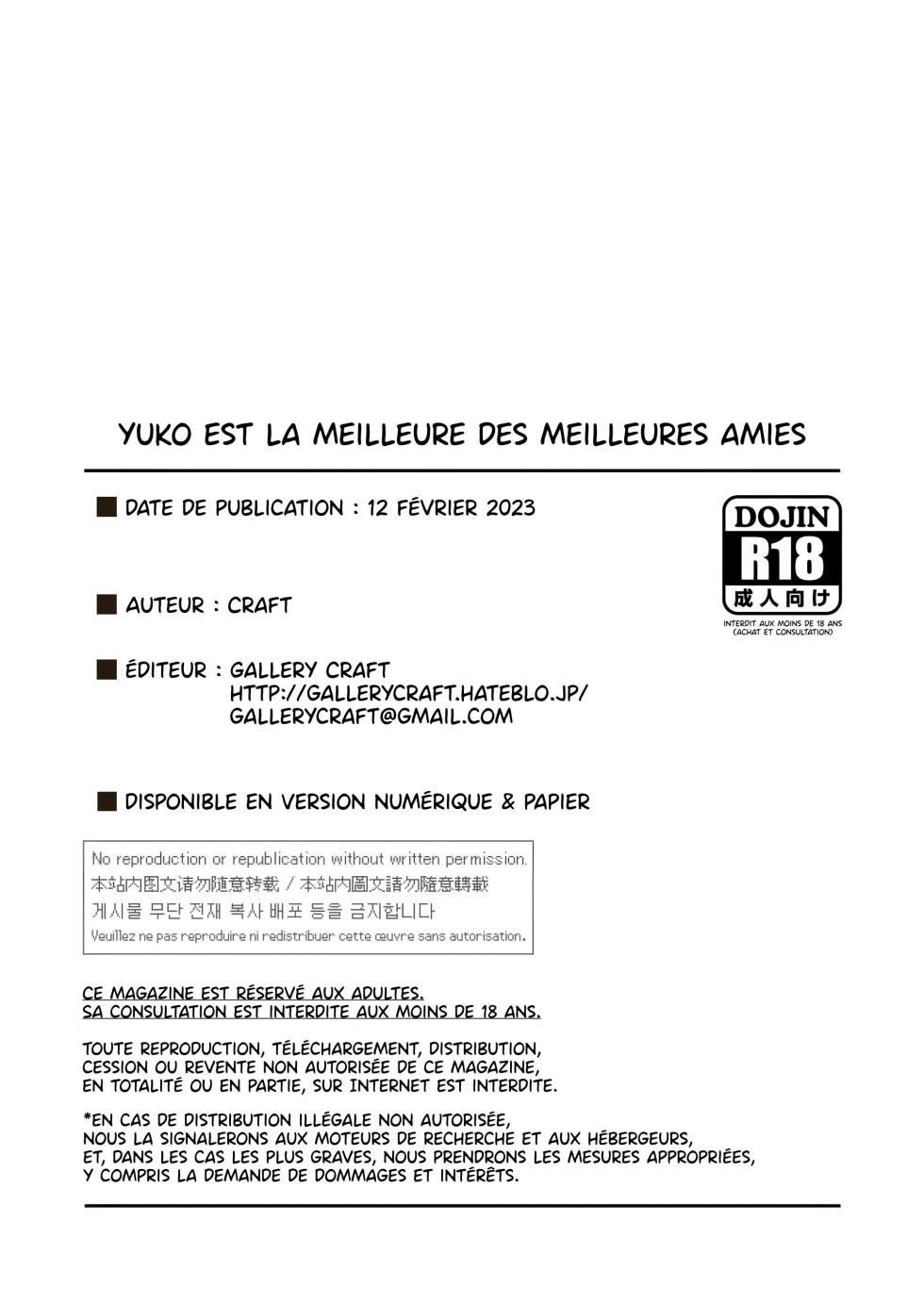 [GalleryCraft (Craft)] Tomodachi no Saitou ga Dekkai | Yuko est la Meilleure des Meilleures Amies [French] [Lopxi] - Page 35