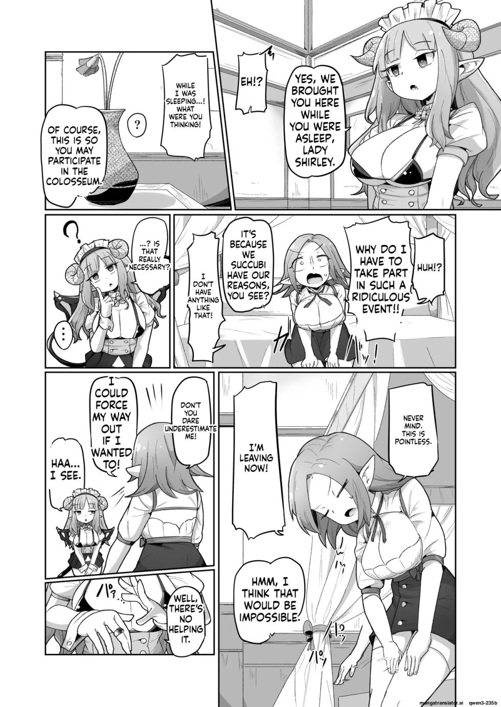 [Echie Kokufuku Aka (Monota)] Haiboku Show Colosseum 1 Kaisenme Tsuyo Tsuyo Majutsushi-chan VS Shintai Kaihatsu ga Tokuina Shou Akuma Succubus-chan (SCANMTL) - Page 5