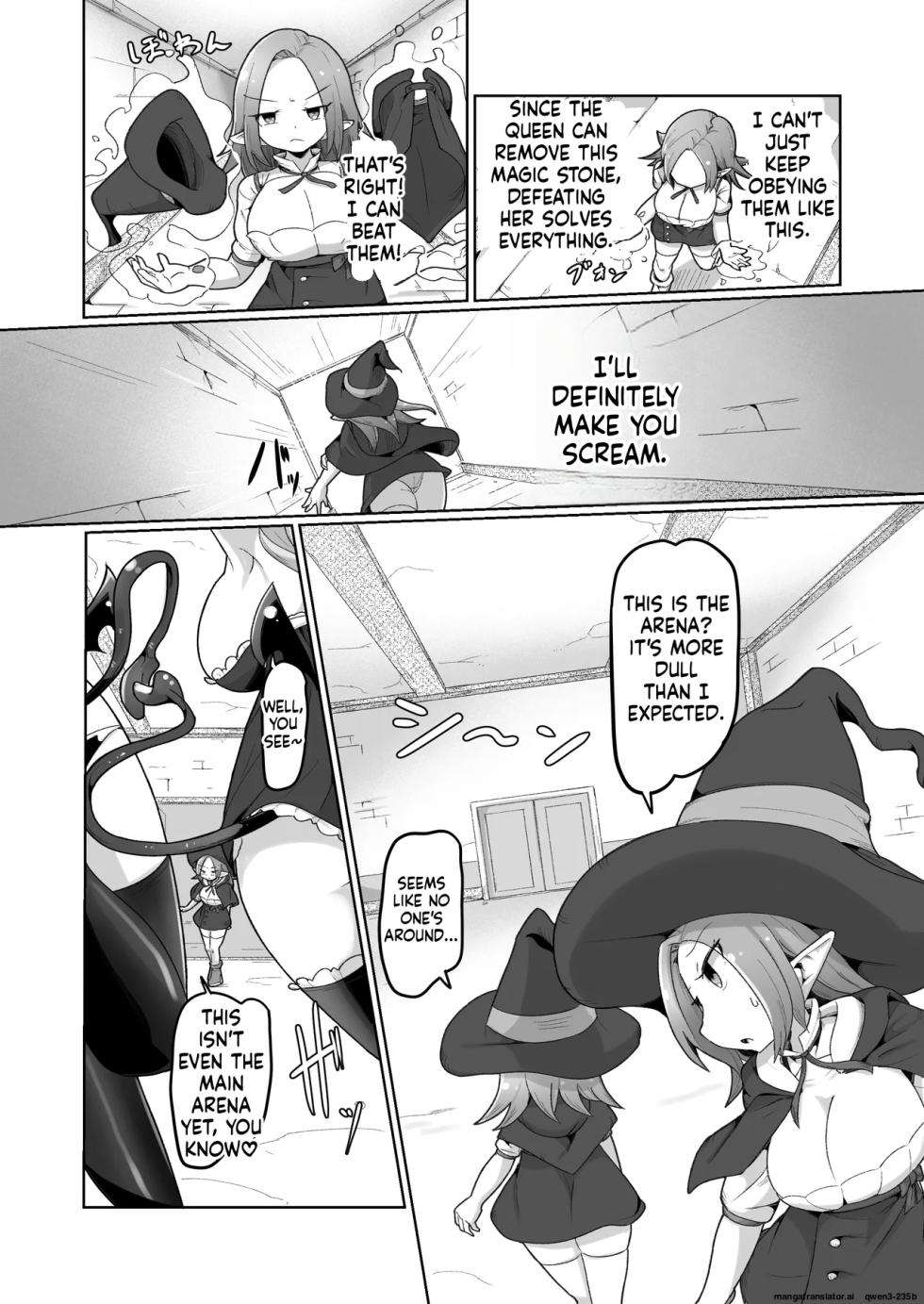 [Echie Kokufuku Aka (Monota)] Haiboku Show Colosseum 1 Kaisenme Tsuyo Tsuyo Majutsushi-chan VS Shintai Kaihatsu ga Tokuina Shou Akuma Succubus-chan (SCANMTL) - Page 10