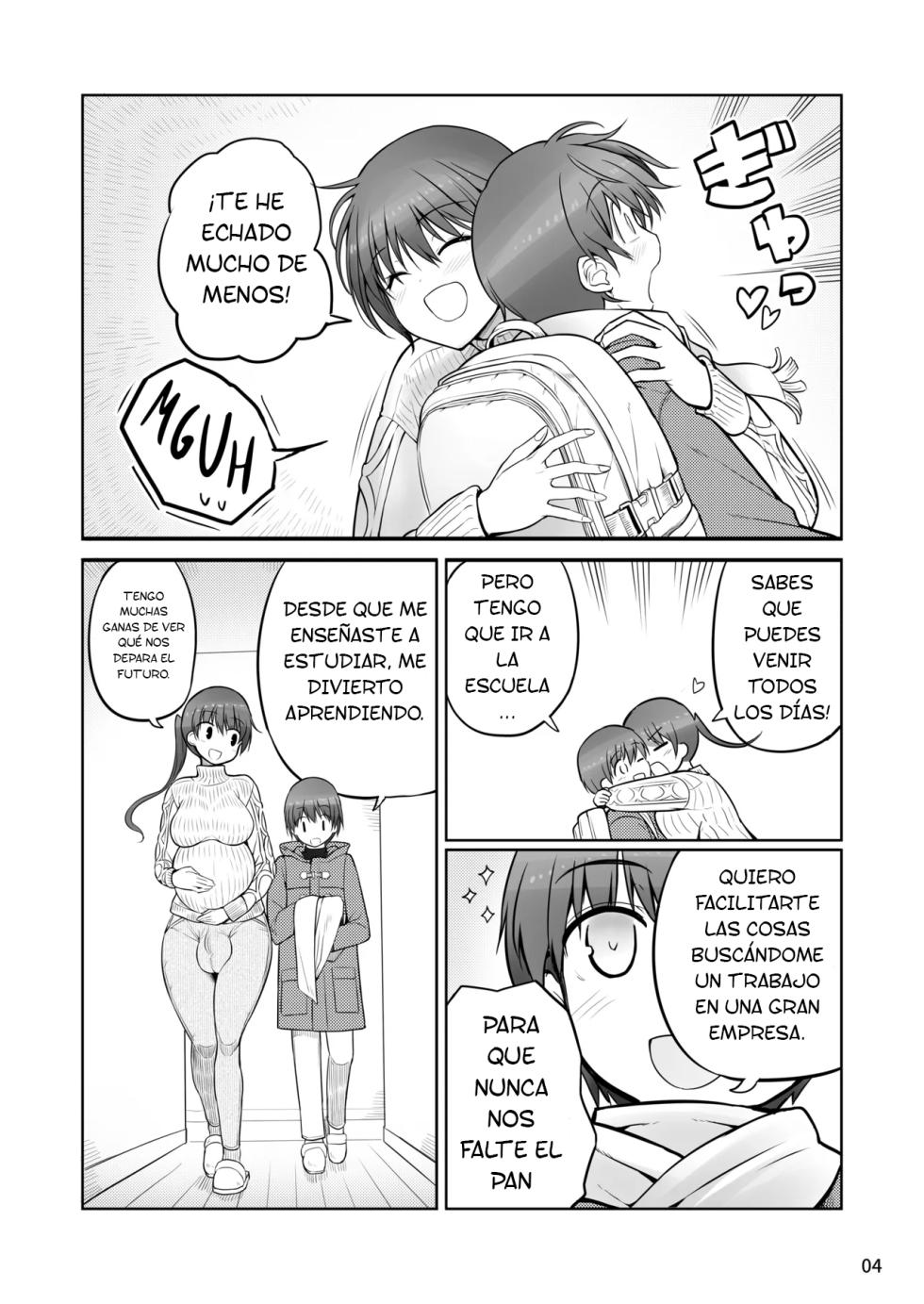 [Efuya (Messy)] Futanari Onee-chan Seieki Furo Shussan Sex [Spanish] [Tabu_Kun] [Digital] - Page 4