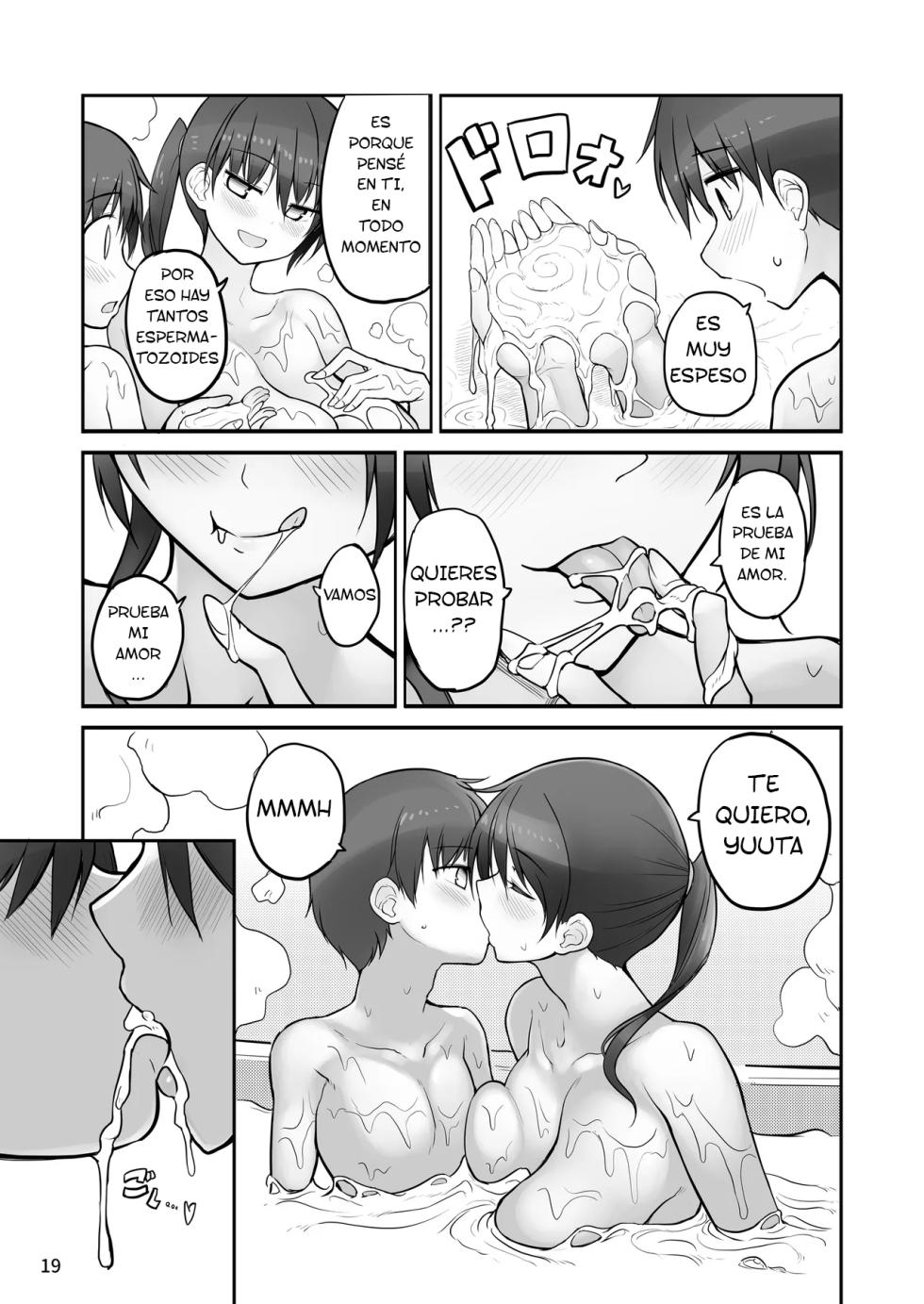 [Efuya (Messy)] Futanari Onee-chan Seieki Furo Shussan Sex [Spanish] [Tabu_Kun] [Digital] - Page 19