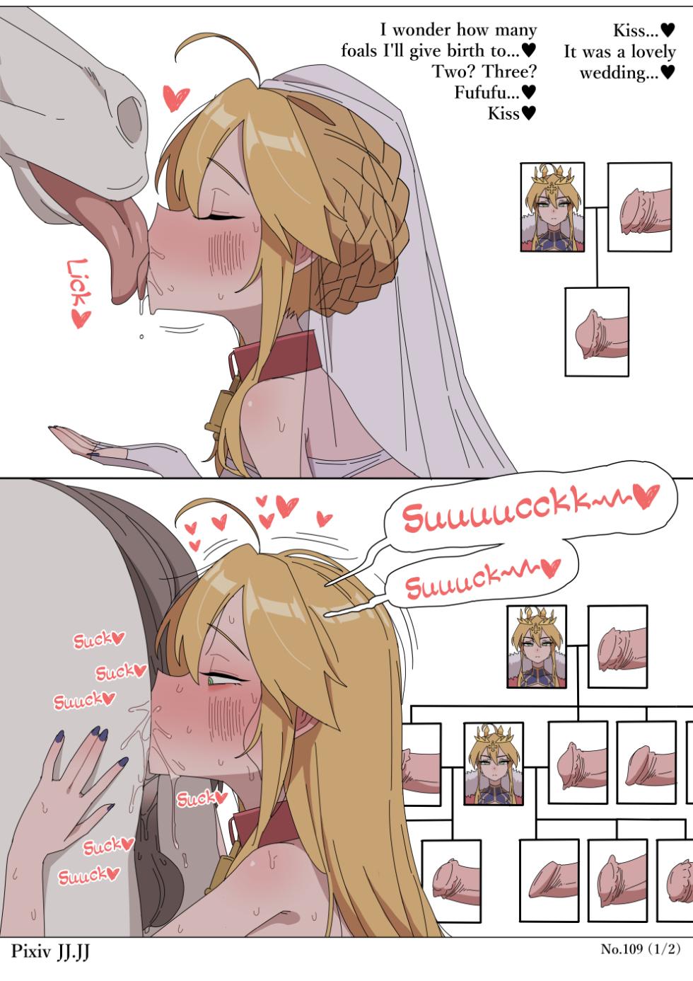 [JJ.JJ] 106-111 Artoria Pendragon Horse Cuckolding Sex [English, Japanese, Chinese, Korean] - Page 8