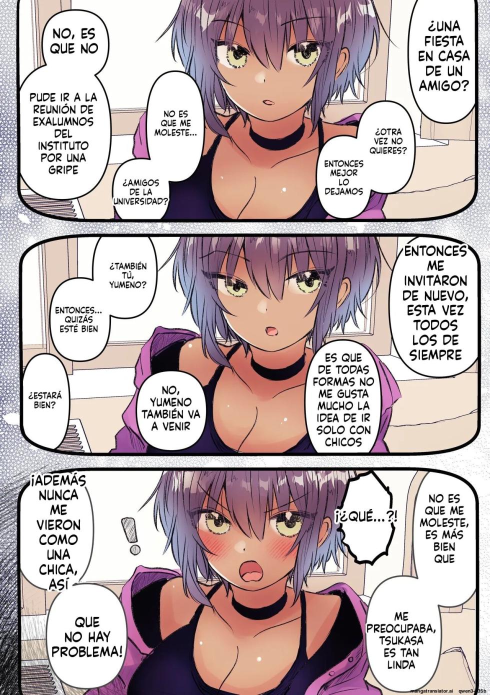 [Marinemate] Boyish de Kyonyuu na Kanojo ga Mukashi no Otoko Tomodachi to Nomikai ni Itta Kiri… [Spanish] - Page 8