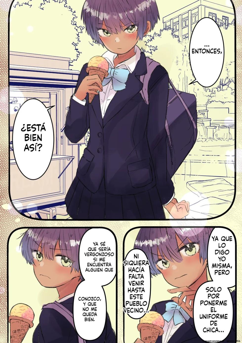 [Marinemate] Boyish de Kyonyuu na Kanojo ga Mukashi no Otoko Tomodachi to Nomikai ni Itta Kiri… [Spanish] - Page 17