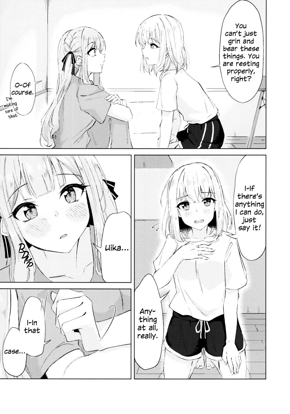 (Comic Treasure 46) [Shinryoku Chabaen (Chibi Chosu)] Yaneura Heya no Touhikou | Escape in the Hideaway (BanG Dream! Ave Mujica) [English] - Page 4