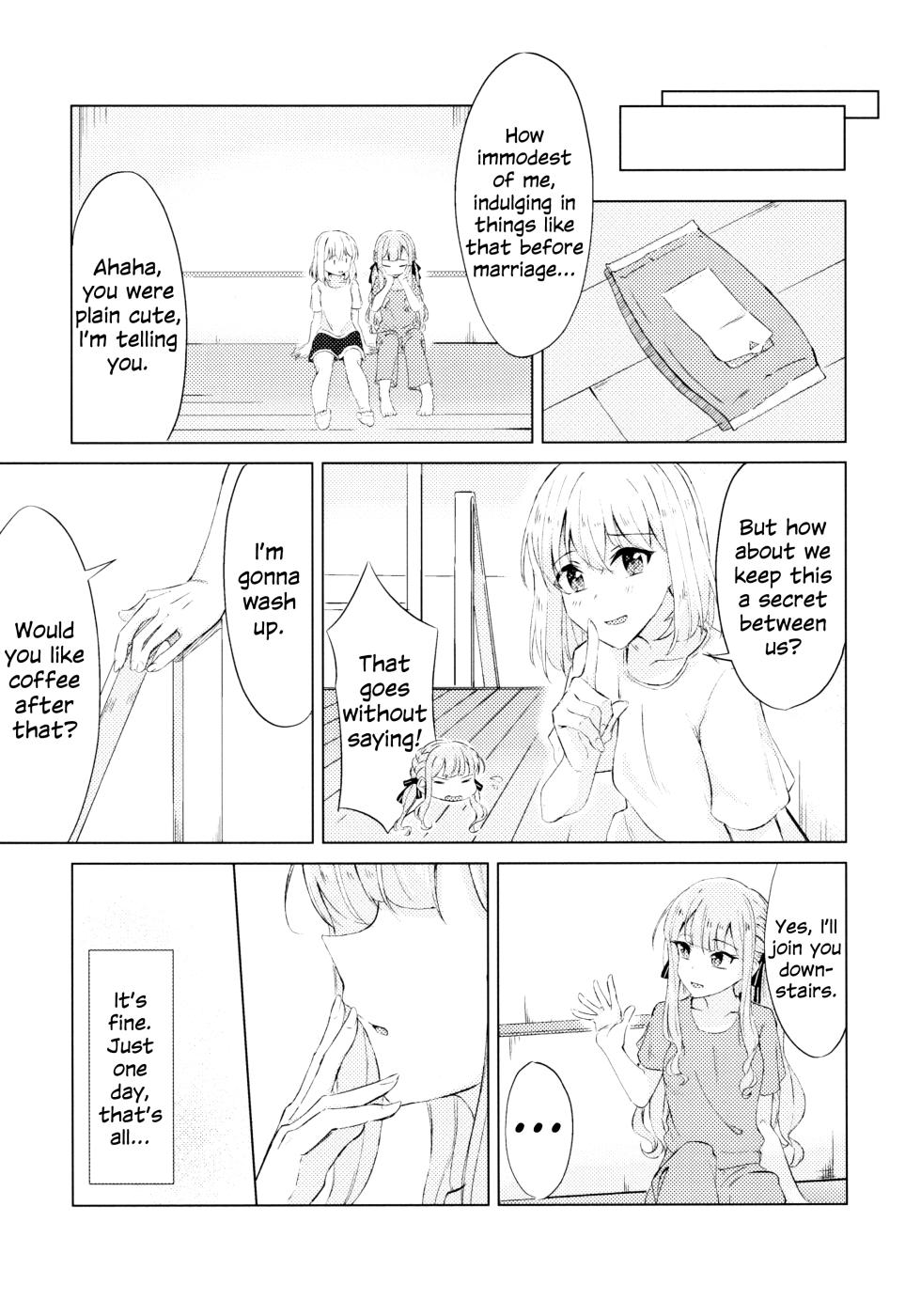 (Comic Treasure 46) [Shinryoku Chabaen (Chibi Chosu)] Yaneura Heya no Touhikou | Escape in the Hideaway (BanG Dream! Ave Mujica) [English] - Page 20