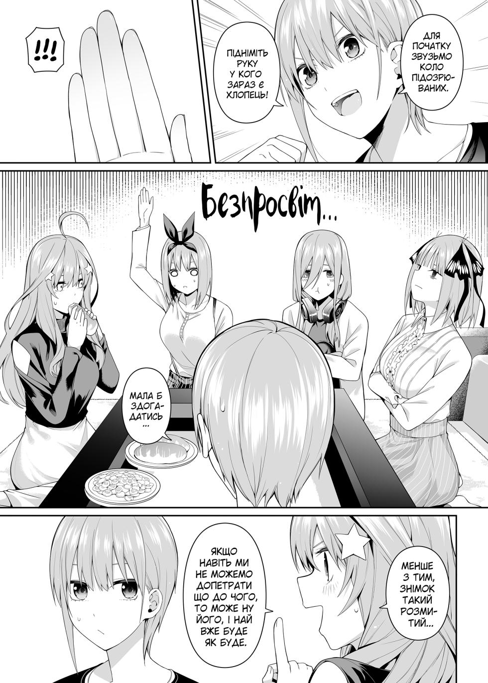[Bad Mushrooms (Chicke III, 4why)] 1/5 no Renai Kanjou (Gotoubun no Hanayome)  [Ukrainian]  [Decensored] [Digital] - Page 5