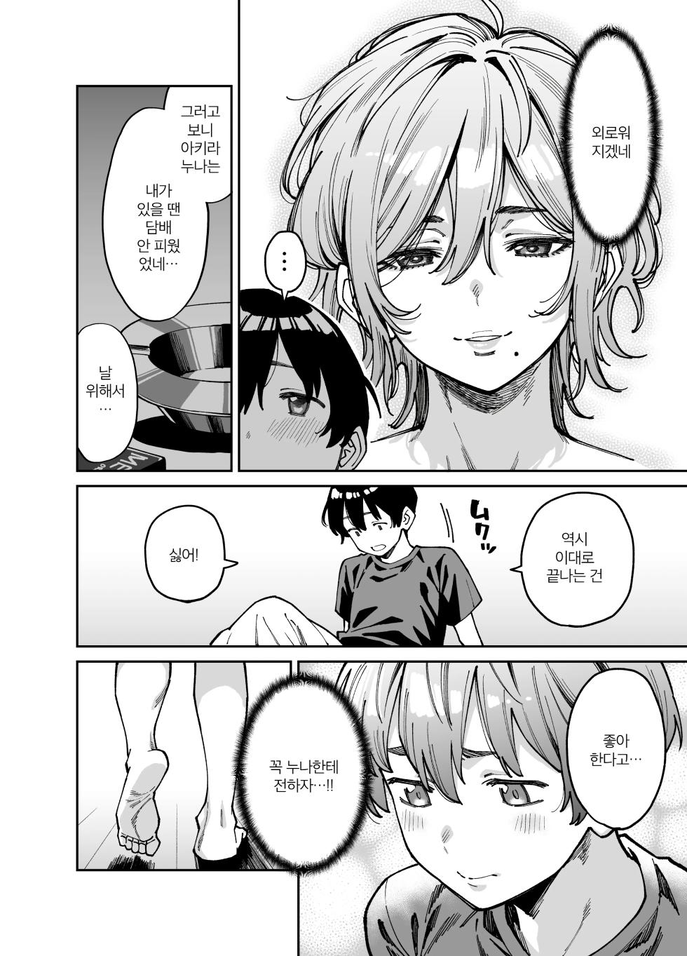 [Uchuusen Shoujigou (Shouji Nigou)] Itoko no Nee-chan no Oppai Mondara Ecchi Suru Koto ni Natta Hanashi. | 사촌 누나의 가슴을 주물렀더니 야한 짓을 하게 된 이야기. [Korean] [Team Edge] - Page 23