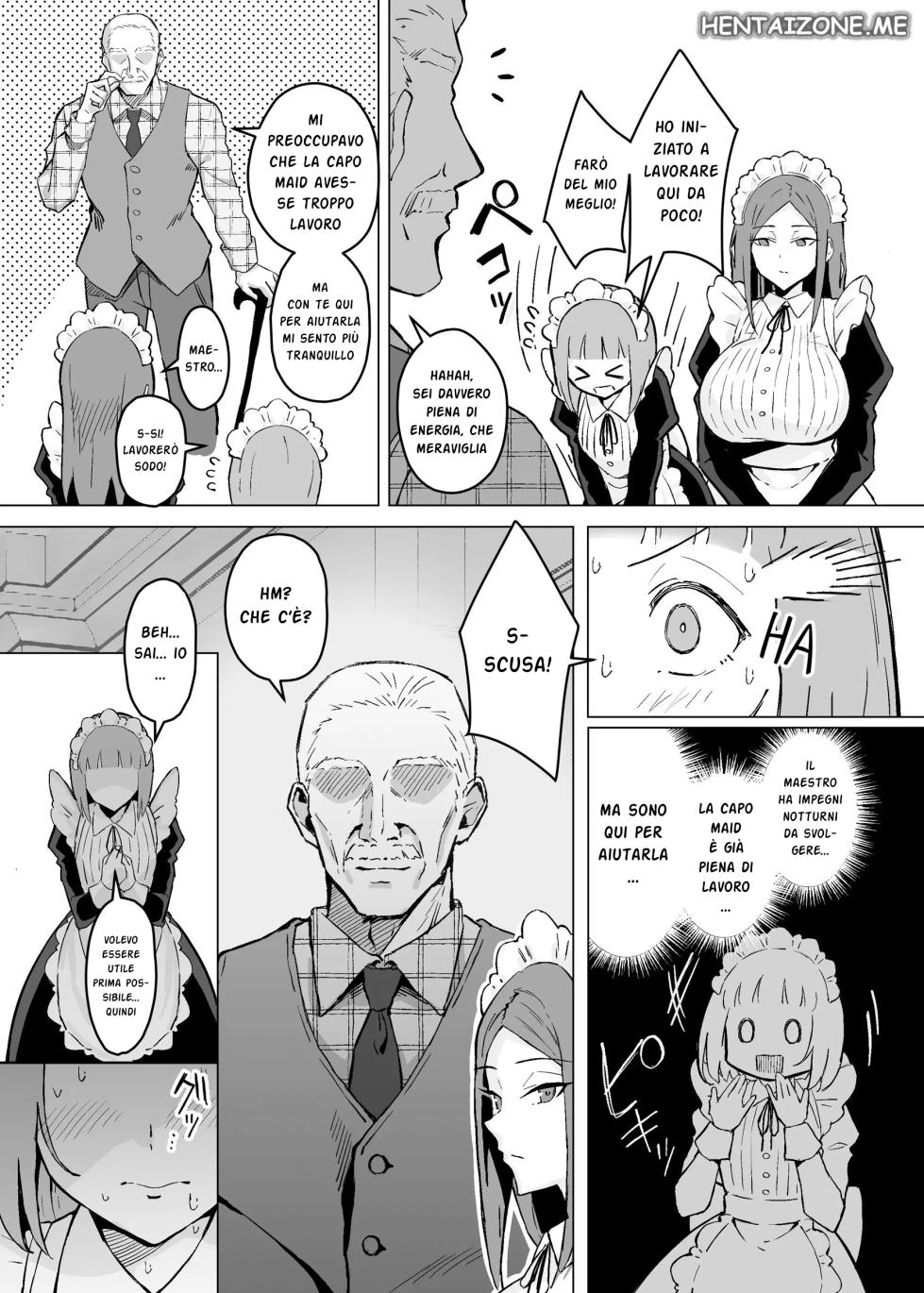 [Sukebe Hatsudensho (Hatsuden Pengin)] Akogare no Senpai Maidchou no Yotogi o Kengaku | I Doveri Notturni di una Maid [Italian] [Digital] - Page 6