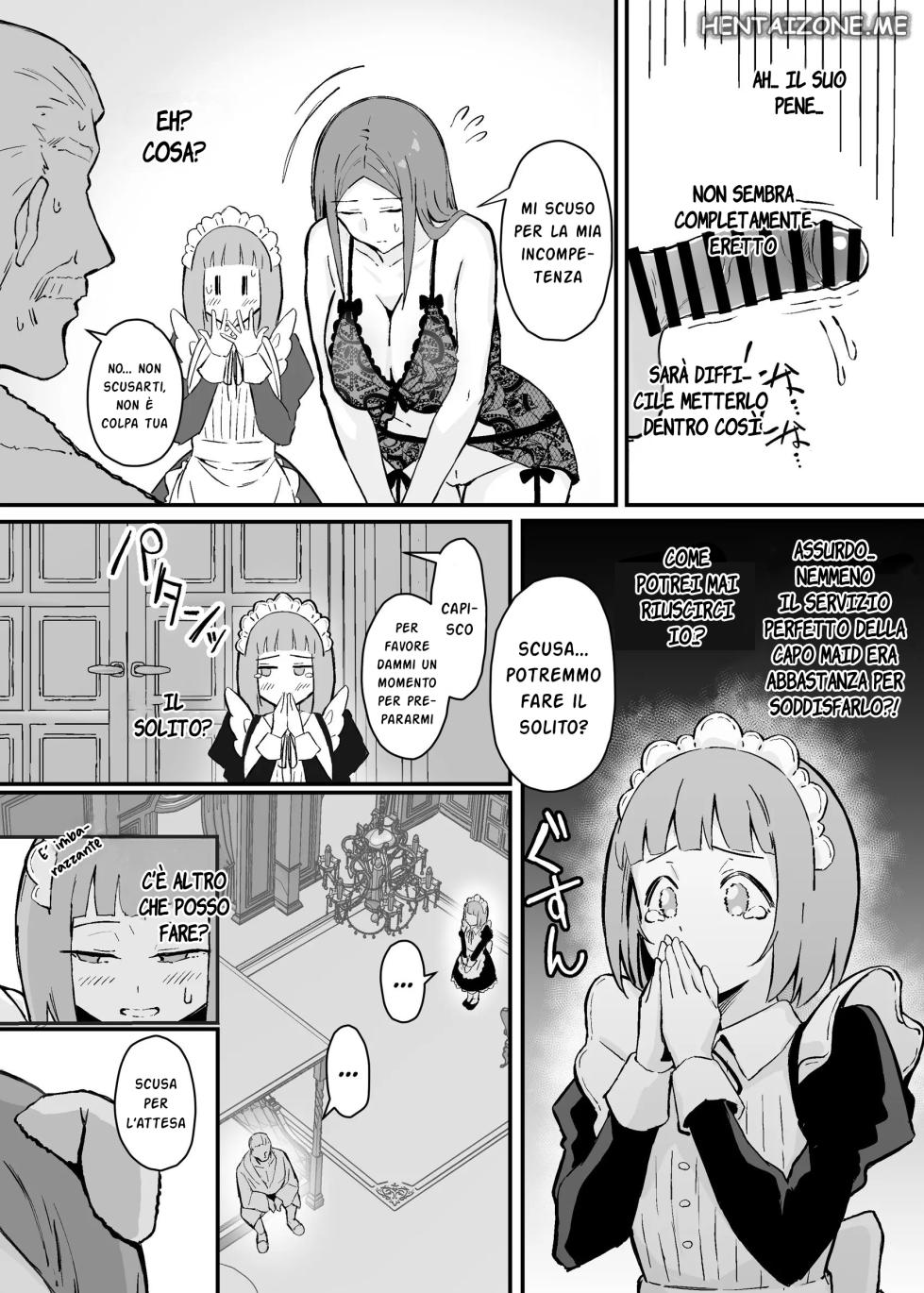 [Sukebe Hatsudensho (Hatsuden Pengin)] Akogare no Senpai Maidchou no Yotogi o Kengaku | I Doveri Notturni di una Maid [Italian] [Digital] - Page 14