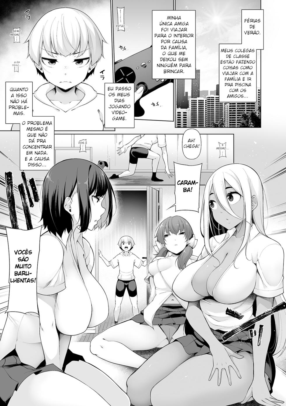 [Sakamata Nerimono] Zenbu Gal na Nee-chan no Sei | É tudo culpa dessas Onee-chans gyarus! (COMIC Shigekiteki SQUIRT!! Vol. 19) [Portuguese-BR][Digital] - Page 5