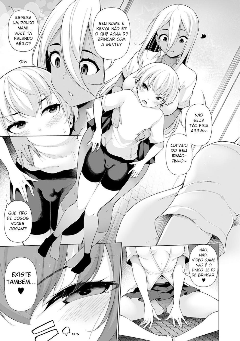 [Sakamata Nerimono] Zenbu Gal na Nee-chan no Sei | É tudo culpa dessas Onee-chans gyarus! (COMIC Shigekiteki SQUIRT!! Vol. 19) [Portuguese-BR][Digital] - Page 7