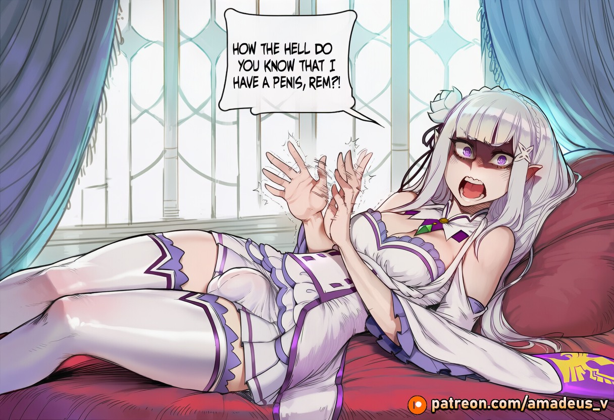 [Amadeus V] Forbidden Fruit of the Roswaal Mansion (Emilia x Rem) [English] [Full Comic] [AI Generated] - Page 3