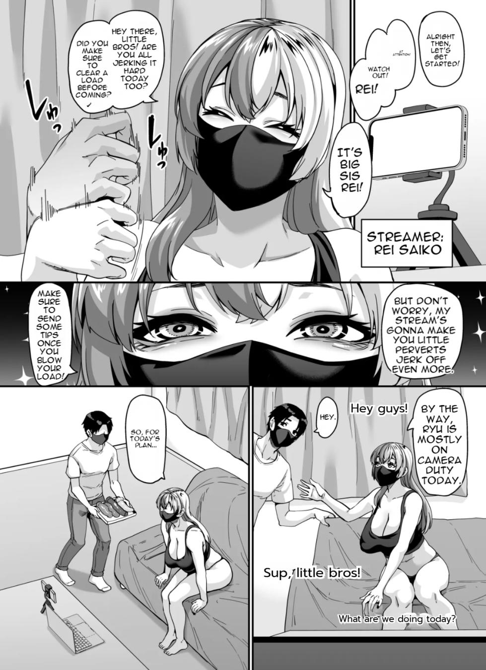 Zubora Ane (Haishinsha) ga Gobaku Ero Buzz Shitakara Hirakinaotte Kyoudai de Ero Haishin suru Waku 2 | My Slob Of An Older Sister's Accidental Adult Stream Caused So Much Hype, She Pivoted To Doing Brother X Sister Sex Streams! 2 - Page 5