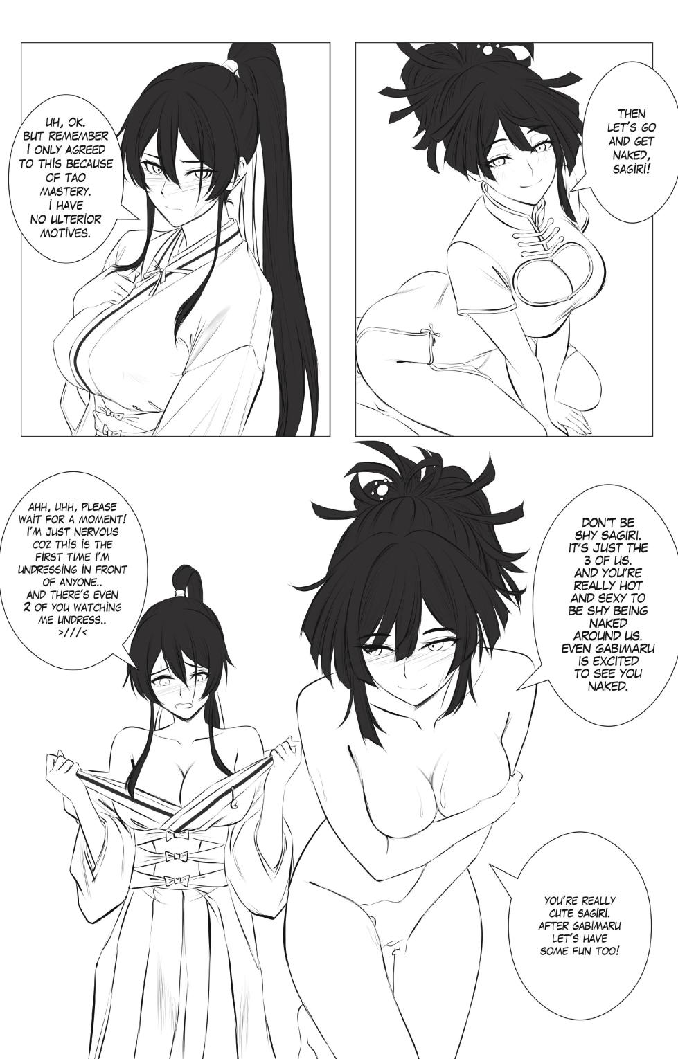 [Aishcream] Girl's Paradise - Sagiri Vs. Yuzuriha Pt. 1 (Jigokuraku) - Page 3