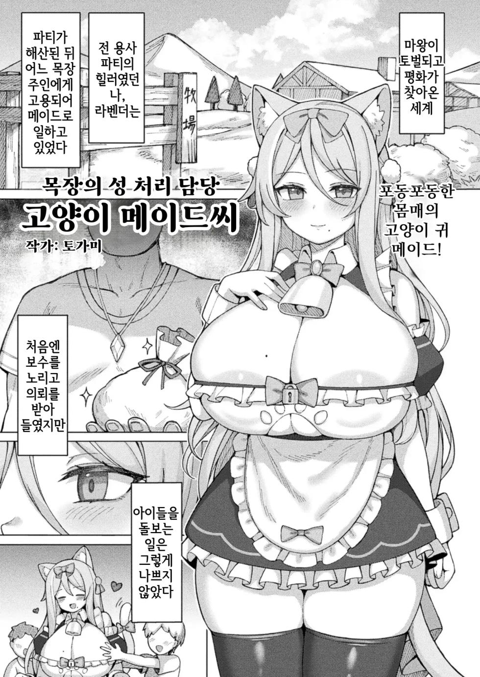 [Togami] Bokujou no Seishori-gakiri Neko Maid-san [Korean] - Page 1