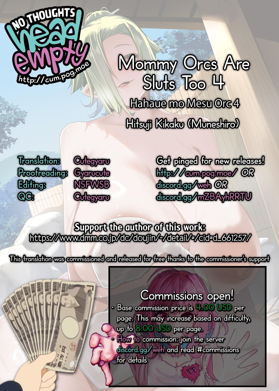 [Hitsuji Kikaku (Muneshiro)] Hahaue mo Mesu Orc 4 | Mommy Orcs Are Sluts Too 4 [English] [head empty] [Digital] - Page 29