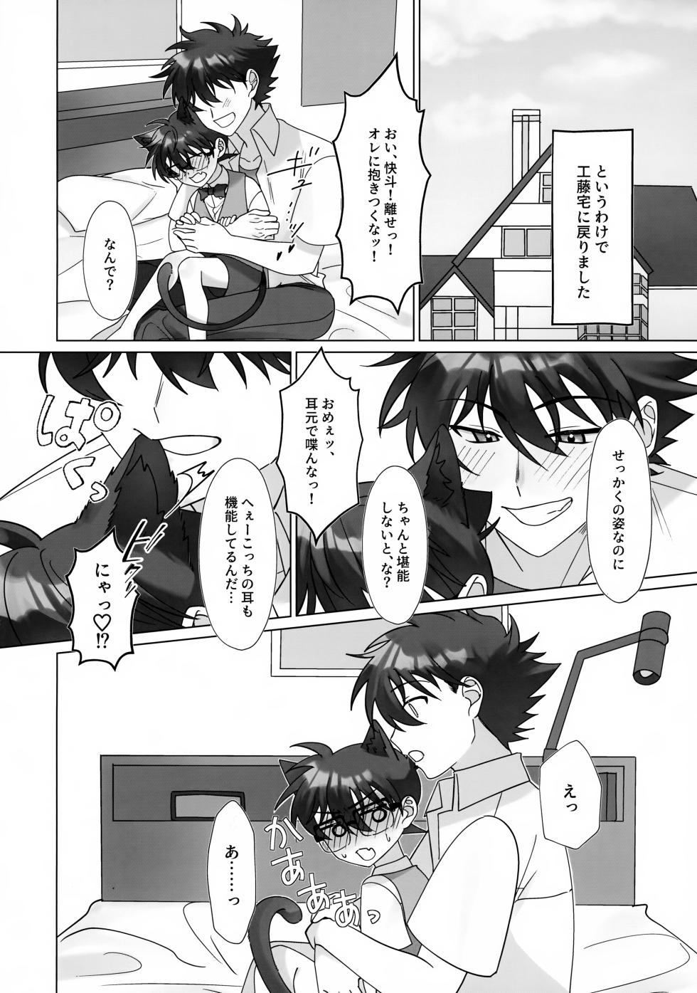(Koi no Kaishingeki DR2024) [mL (Keiryou Cup)] Meow? Meow, Meow! (Detective Conan) - Page 5