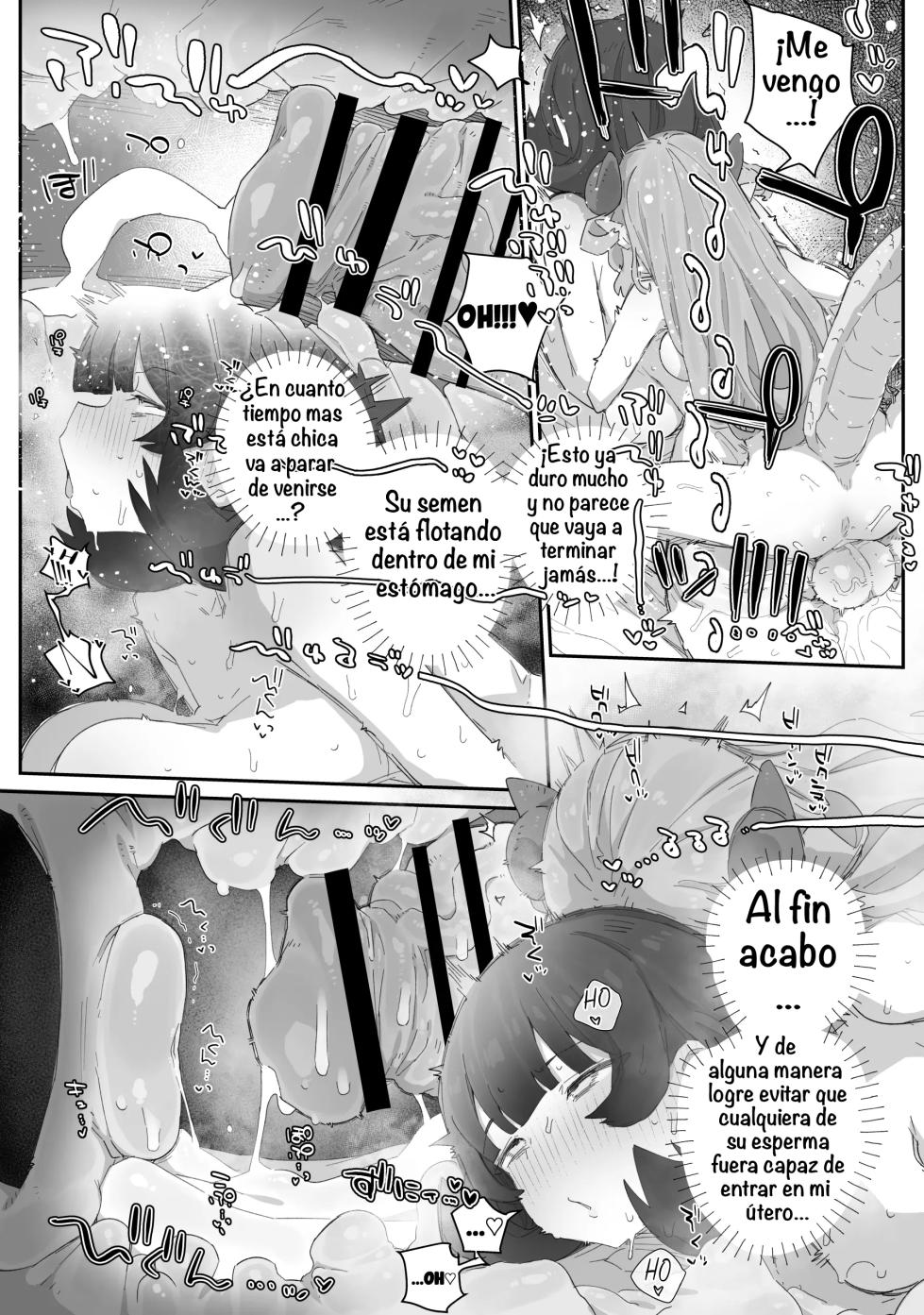 Gokubuto Mazoku no Futanari Ojousama, Onahomeido ni Muhyoujou de Kintama Korogasaretetamaru ka! Gochagocha uruse e Yatsu wa Shikyuu do Tsukeba hai Owari!!~ Shikoshiko Byuttokite Hohoinohoi-hen ~ [Spanish] [Amaterasu] - Page 28