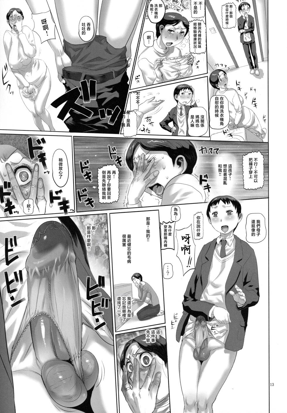 (C107) [Heisei Chachamaru Dou (N.O. Chachamaru)] Boku to Kaa-san no Ironna Hajimete | 我和媽媽的各種第一次 [Chinese] - Page 12