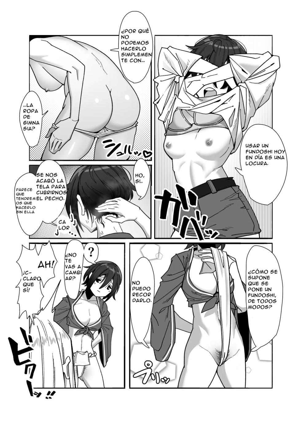 [Noumiso Kaimentai] Les Musume ~Fundoshi Suri Ai~ | Lez Girls ~Lovely Loincloth Rubb'n~ [ESPAÑOL] [CristoferDeLosAndes] [Digital] - Page 9
