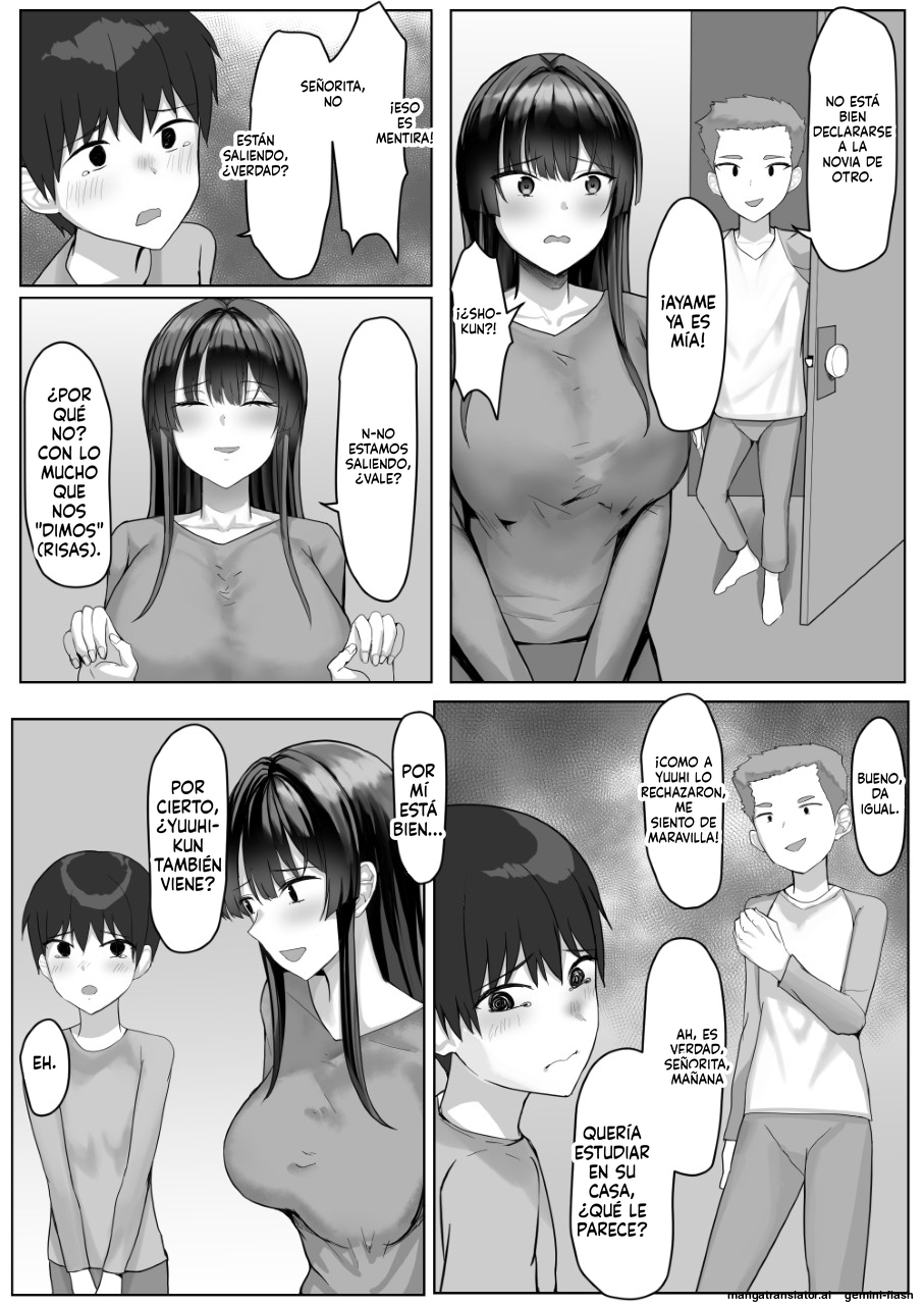[Tamanohousa] Boku ga Saki ni Suki datta Kateikyoushi no Onee-san ga Tomodachi ni Yokodori Sareteta [Spanish] - Page 27