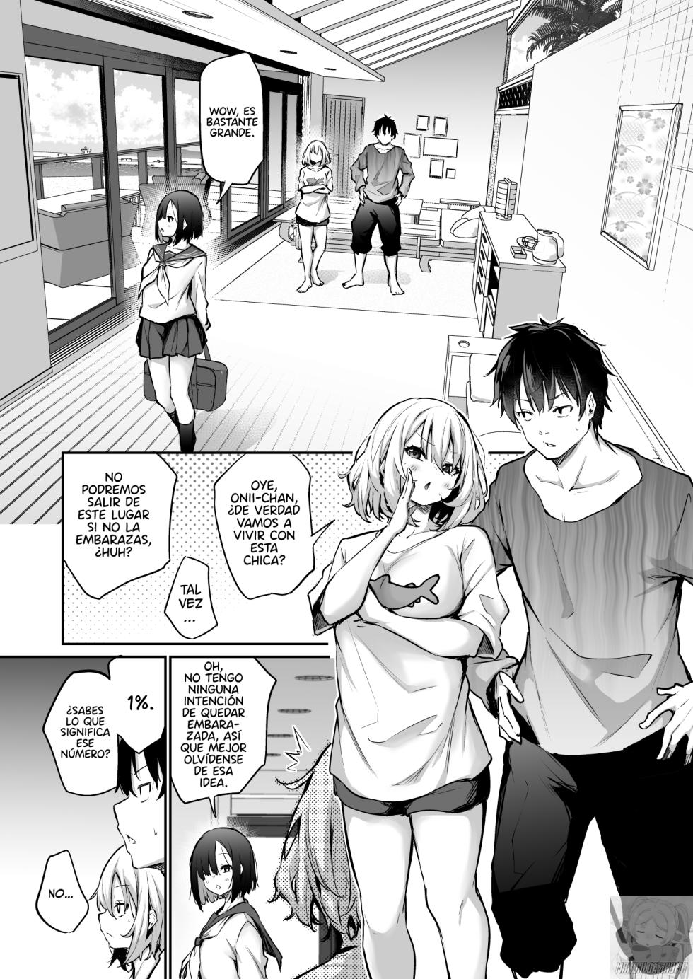 [Airandou] Imouto Haramasenai to Derarenai Shima 2 | Una Isla de la Que no Puedo Salir a Menos Que Embarace a mi Hermana 2 [Spanish] [MandaloAsiNoma] [Digital] - Page 9