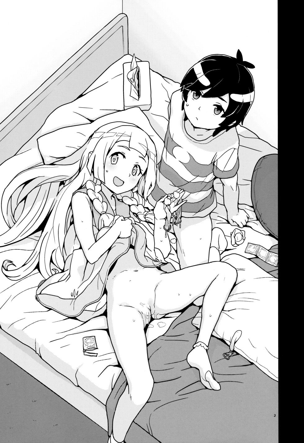 (C94) [Zenra Restaurant (Heriyama)] Lillie to Sun no Saimin Daisakusen - L'aventure hypnotique de Lillie et Elio (Pokémon Sun and Moon) [French] [Decensored] {Hadess} {Les Poroïniens} - Page 3