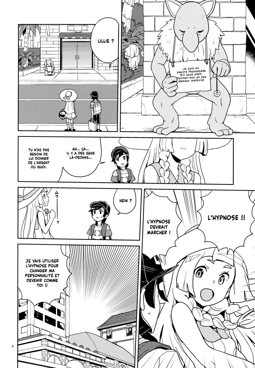 (C94) [Zenra Restaurant (Heriyama)] Lillie to Sun no Saimin Daisakusen - L'aventure hypnotique de Lillie et Elio (Pokémon Sun and Moon) [French] [Decensored] {Hadess} {Les Poroïniens} - Page 6