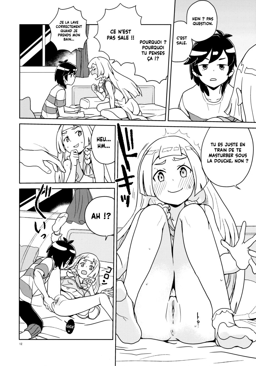 (C94) [Zenra Restaurant (Heriyama)] Lillie to Sun no Saimin Daisakusen - L'aventure hypnotique de Lillie et Elio (Pokémon Sun and Moon) [French] [Decensored] {Hadess} {Les Poroïniens} - Page 12
