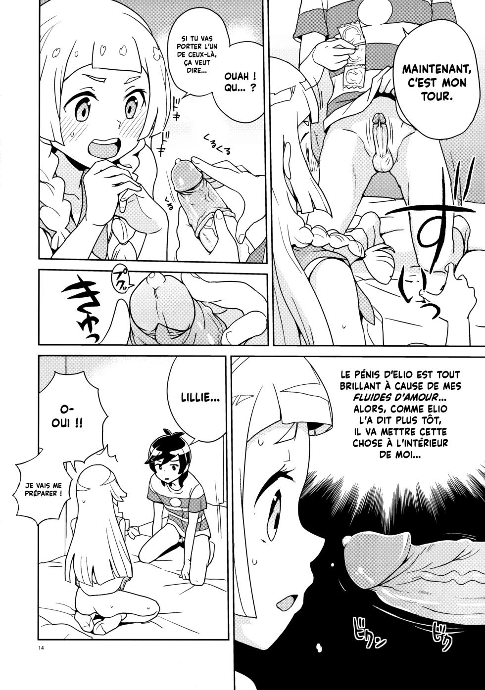 (C94) [Zenra Restaurant (Heriyama)] Lillie to Sun no Saimin Daisakusen - L'aventure hypnotique de Lillie et Elio (Pokémon Sun and Moon) [French] [Decensored] {Hadess} {Les Poroïniens} - Page 14