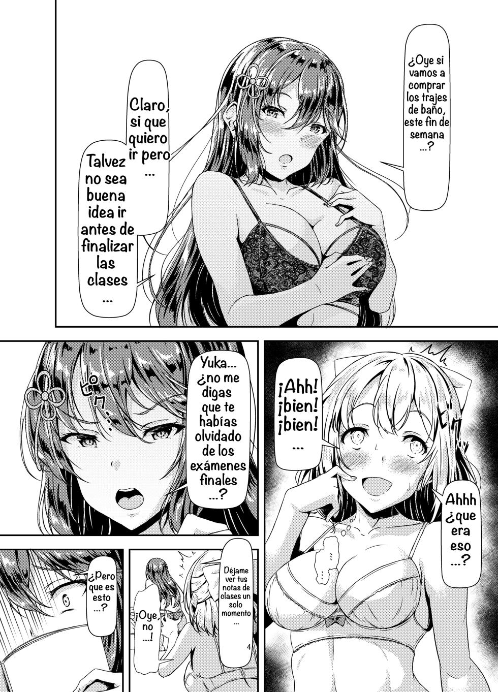 [Hotel St. Croix (sankurowa)] Kurokami LONG Futanari-chan to Jyunai SEX ga Shitaii! Part II [Spanish] [Amaterasu] [Digital] - Page 5