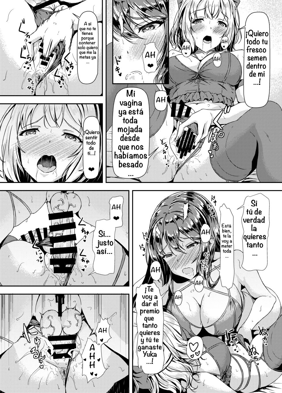 [Hotel St. Croix (sankurowa)] Kurokami LONG Futanari-chan to Jyunai SEX ga Shitaii! Part II [Spanish] [Amaterasu] [Digital] - Page 9