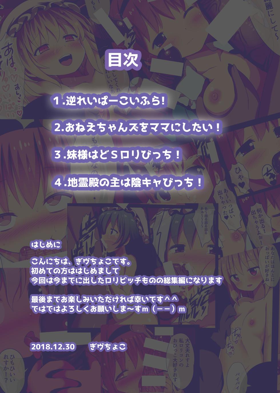 [Nanmin Festival (Gibuchoko)] Mesugaki PROJECT ~Touhou Loli Bitch Soushuuhen~ (Touhou Project) [Digital] - Page 2