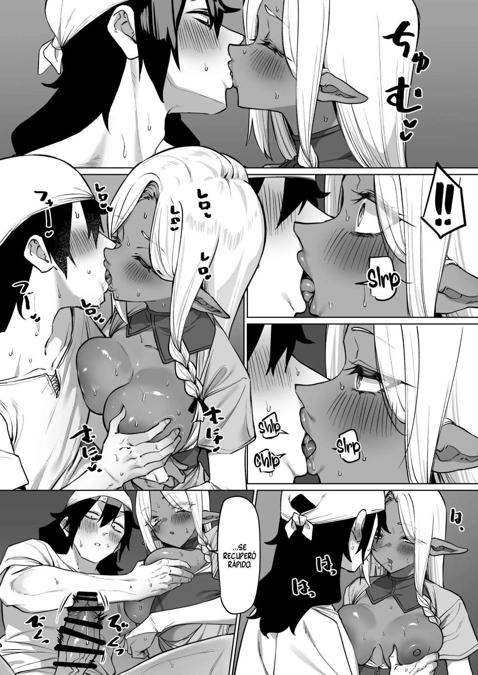 [MM] Kasshoku Elf o Tasuketara Ongaeshi Sareta Hanashi | La historia de cómo ayudé a una elfa de piel morena y ella me lo agradeció devolviéndome el favor [Spanish] - Page 14