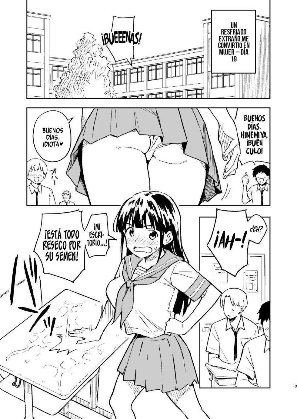 [Mirakoku (Yasumi Mirakichi)] 1-kagetsu Ninshin Shinakereba Otoko ni Modoreru Hanashi (4) | Mientras no quede embarazada durante 1 mes, volveré a ser un hombre cap.4 [Spanish] [Arywin] [Digital] - Page 3