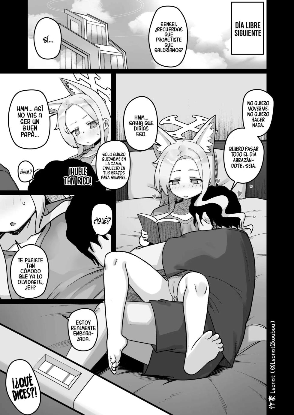[Leonat] Seia to Sensei ga Zenryoku de Kozukuri suru Kyuujitsu | Seia y Sensei, un día libre dedicado a procrear (Blue Archive) [Spanish] - Page 16