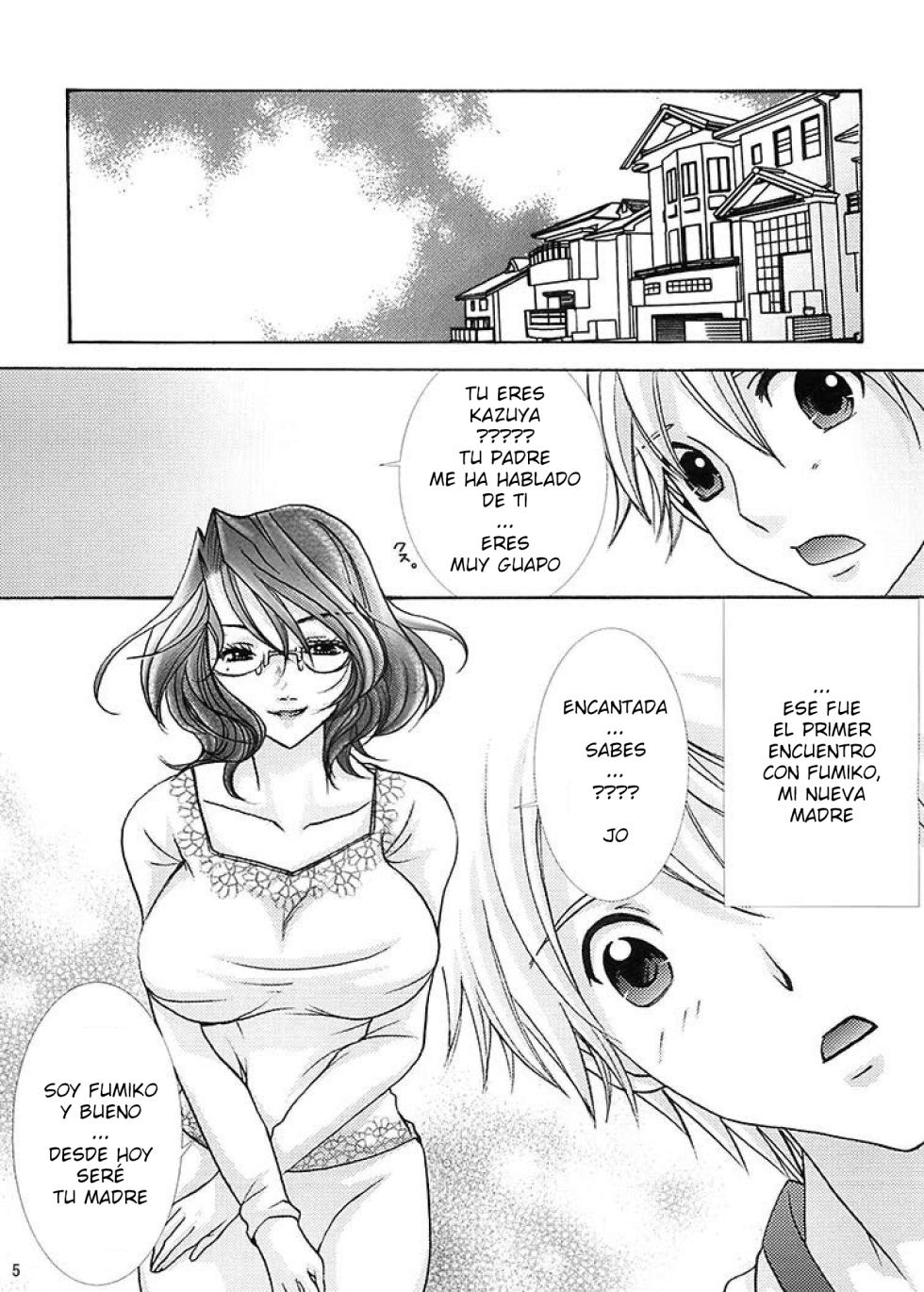 Nyanko Fujin-sama (M.MACABRE) - Futanari Mama Dorei ESP - Page 5