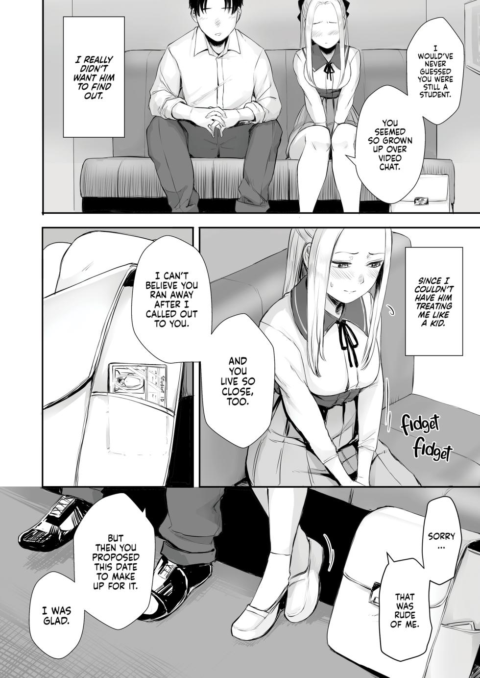 [Doushoku (Omizu Chihiro)] Cool-kei Netoge JK to Mankitsu Off-kai kara Hajimaru Love Ecchi | I Met Up With a Cool JK I Knew From an MMO and Had Great Sex With Her [English] [J18] [Decensored] [Digital] - Page 6