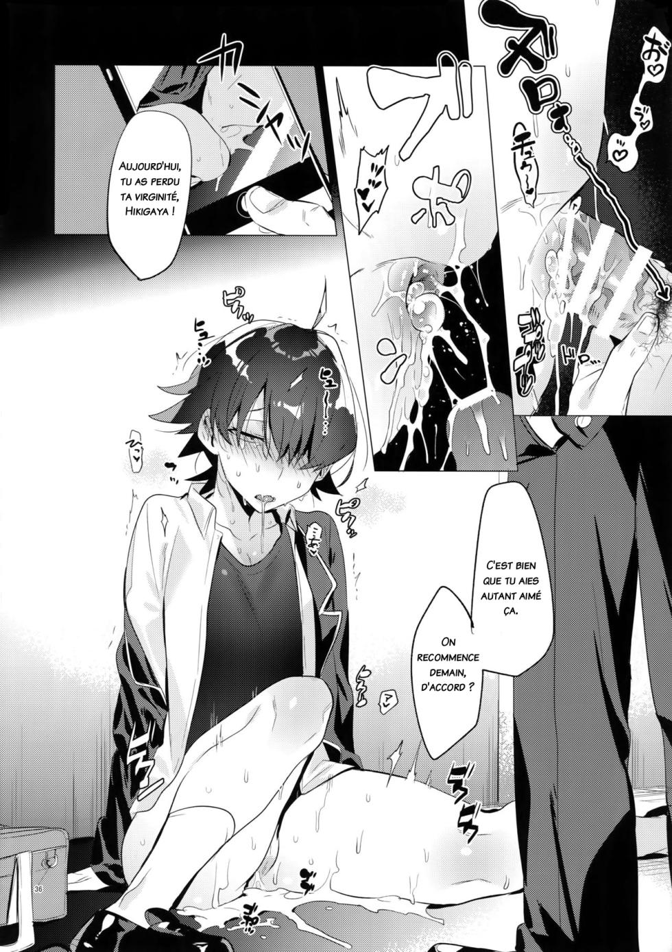 (C94) [Hamehame Service Area (Cr-R)] Hikigaya Hachiman o Saiminjutsu de Kanojo ni Shite Yaritai Houdai Suru Hon. (Yahari Ore no Seishun Love Come wa Machigatteiru.) [French] - Page 35