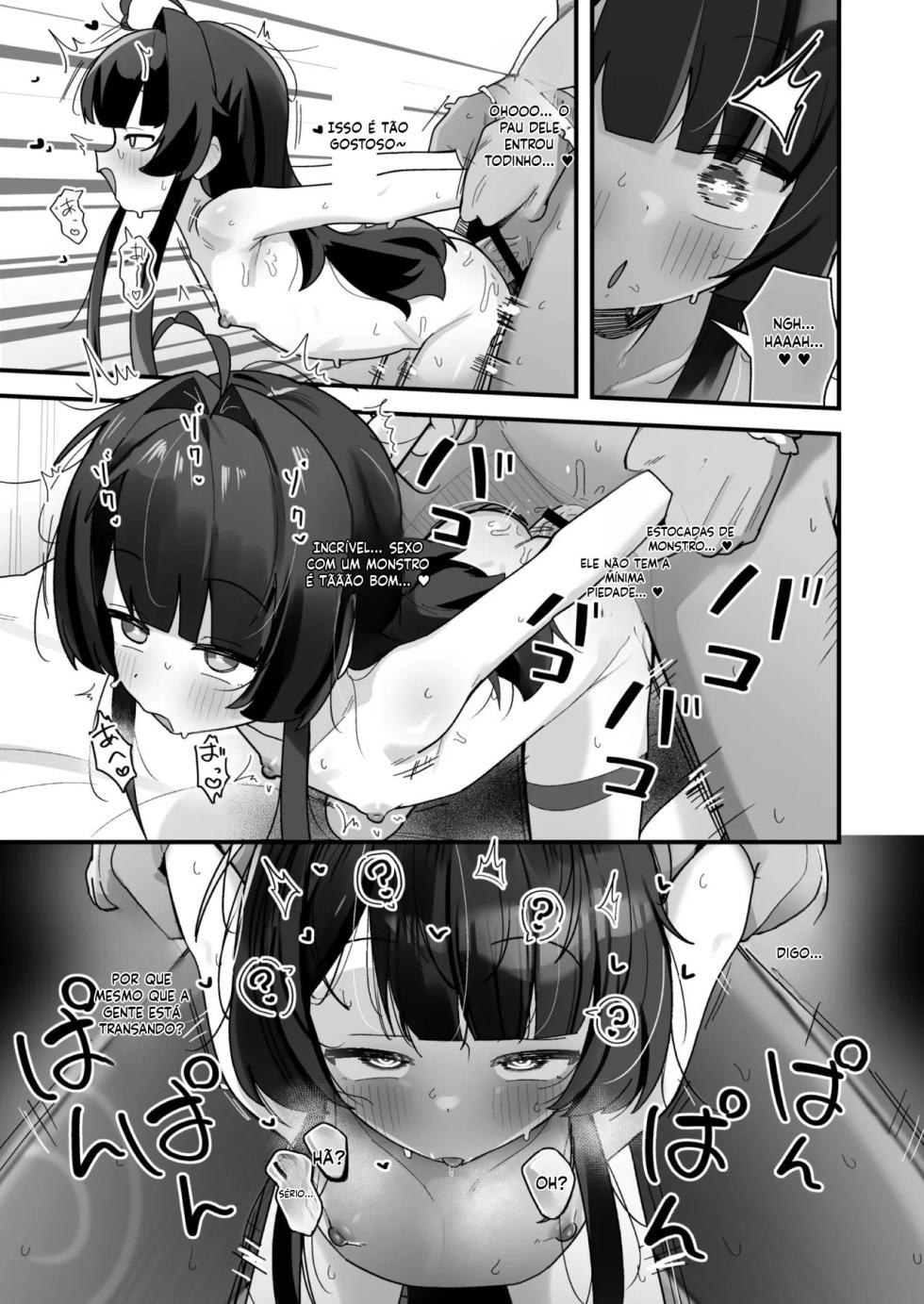 [Line Out (Yonketa)] Saimin Mahou de Sokuochi❤ Namaiki Majo Koko-chan ~Tensai Elite nanonii❤ Mamono Chinpo ni Kuso Zako Make Acme❤ Kimechai mashitaa❤❤~ - Page 10