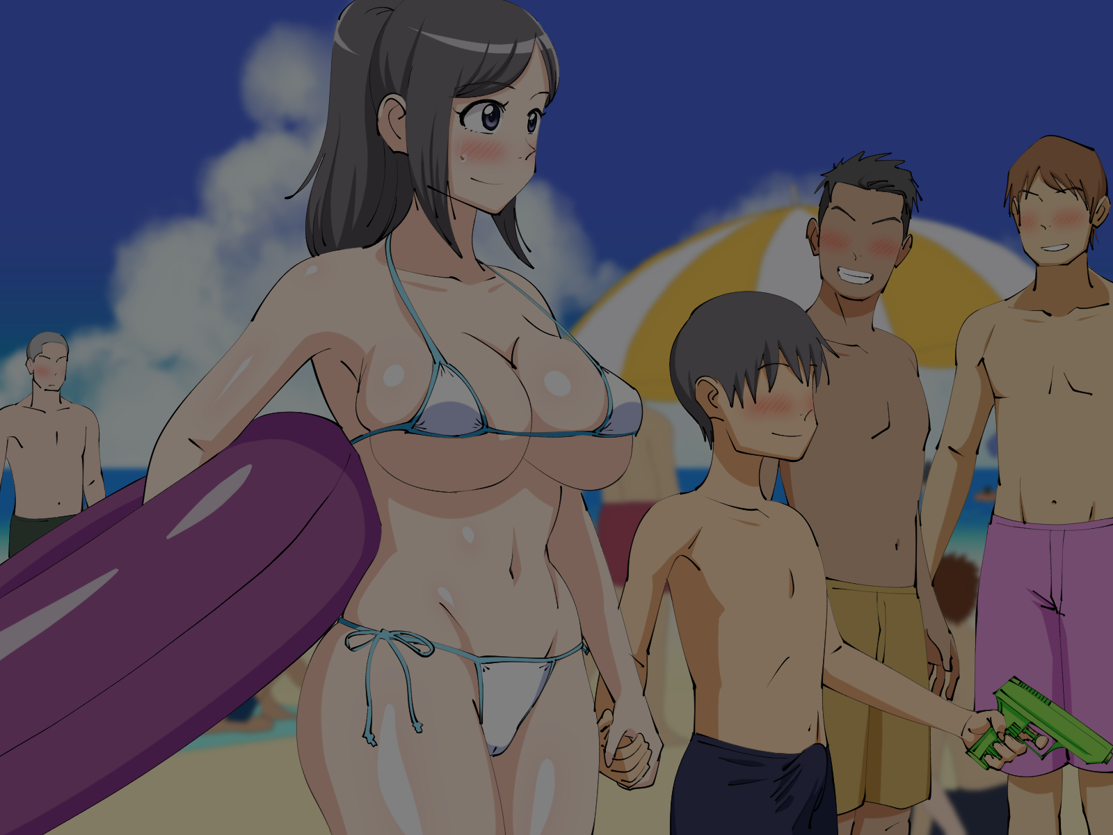[Oroboy] Mama to Ecchi na Kaisuiyoku | 和妈妈做爱H的海水浴 [Chinese] [个人机翻] - Page 6
