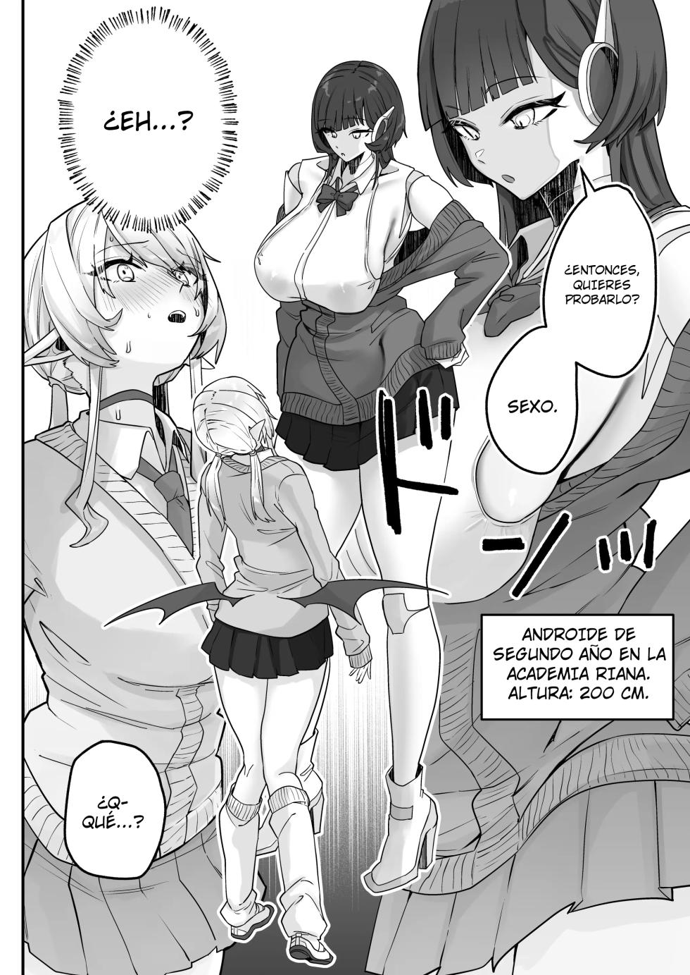 [Shafutsutei Shoudoku (Byakudan)] Houkago, Android to Succubus wa.｜Después de la escuela, Androide y Súcubo. {Spanish} {EbisuTraslade - Winder} {Digital} - Page 5