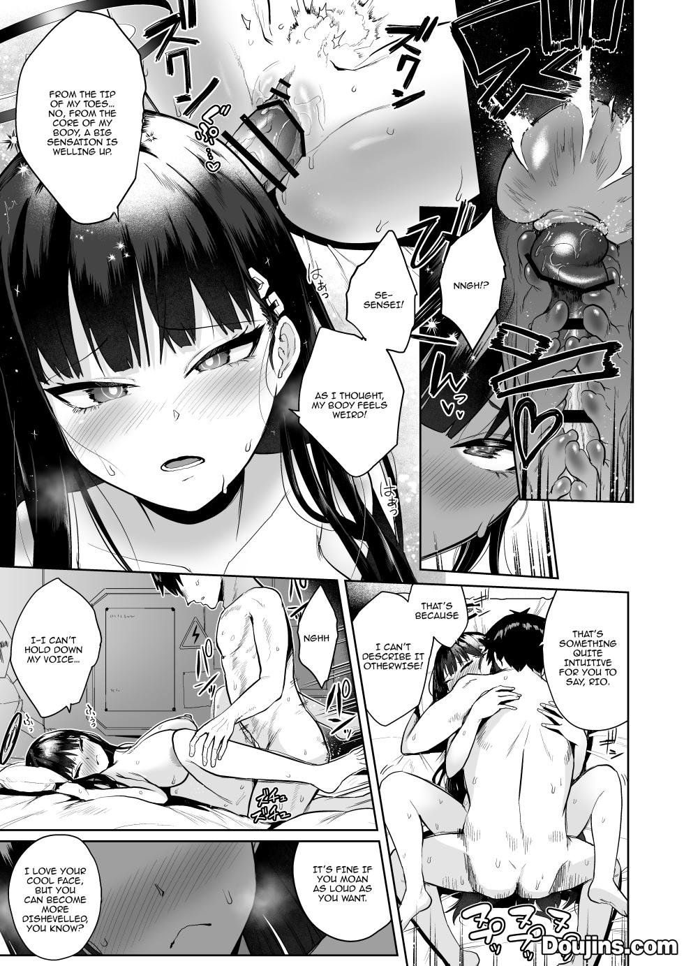 [Owakari Itadaketa darou ka (Umiyamasoze)] Rio no Gouriteki Sex to Sensei no Higouriteki Sex | Rio's Logical Sex and Sensei's Illogical Sex (Blue Archive) [English] {Doujins.com} [Digital] - Page 14
