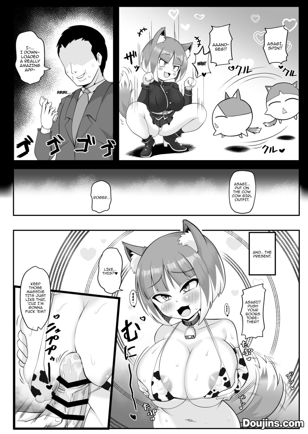 [Baira way (Yoshikage)] Mibu no Ookami Asagi Sennou Appli de Mesuinu Ochi | Wild Wolf Asagi Becomes A Bitch With A Hypnosis App (Bomber Girl) [English] {Doujins.com} [Digital] - Page 9